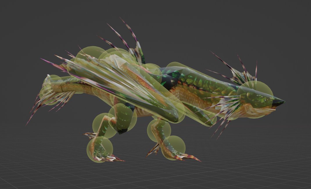 ガノトトス亜種の当たり判定です
思ってたよりちゃんとしてました