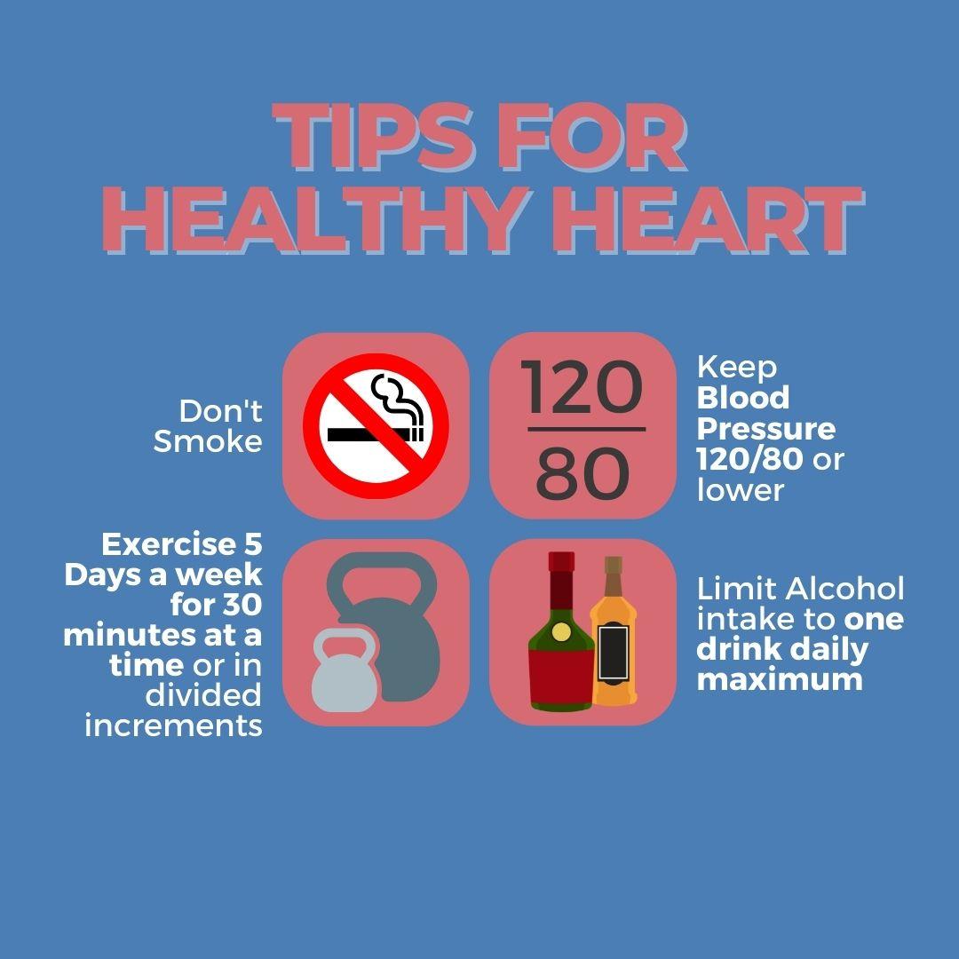 cardiotesting's tweet photo. Tips for a healthy heart! https://t.co/7ChsYWIeru