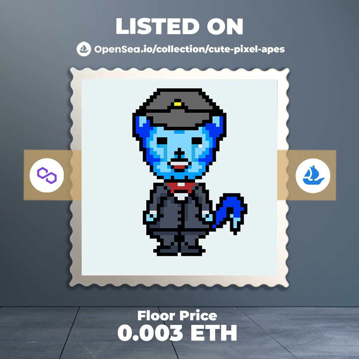 metaofly's tweet photo. Adopt one of Our Great Pixel Art Ape NFT from Opensea.
Search: "Cute Pixel Ape" on Opensea
Or visit https://t.co/yjiw2BVxRr
#NFT #NFTs #OpenSea #Metaofly #Ape #PixelApe #PixelApeNFT #ApeNFT . https://t.co/qmPEOnYoho