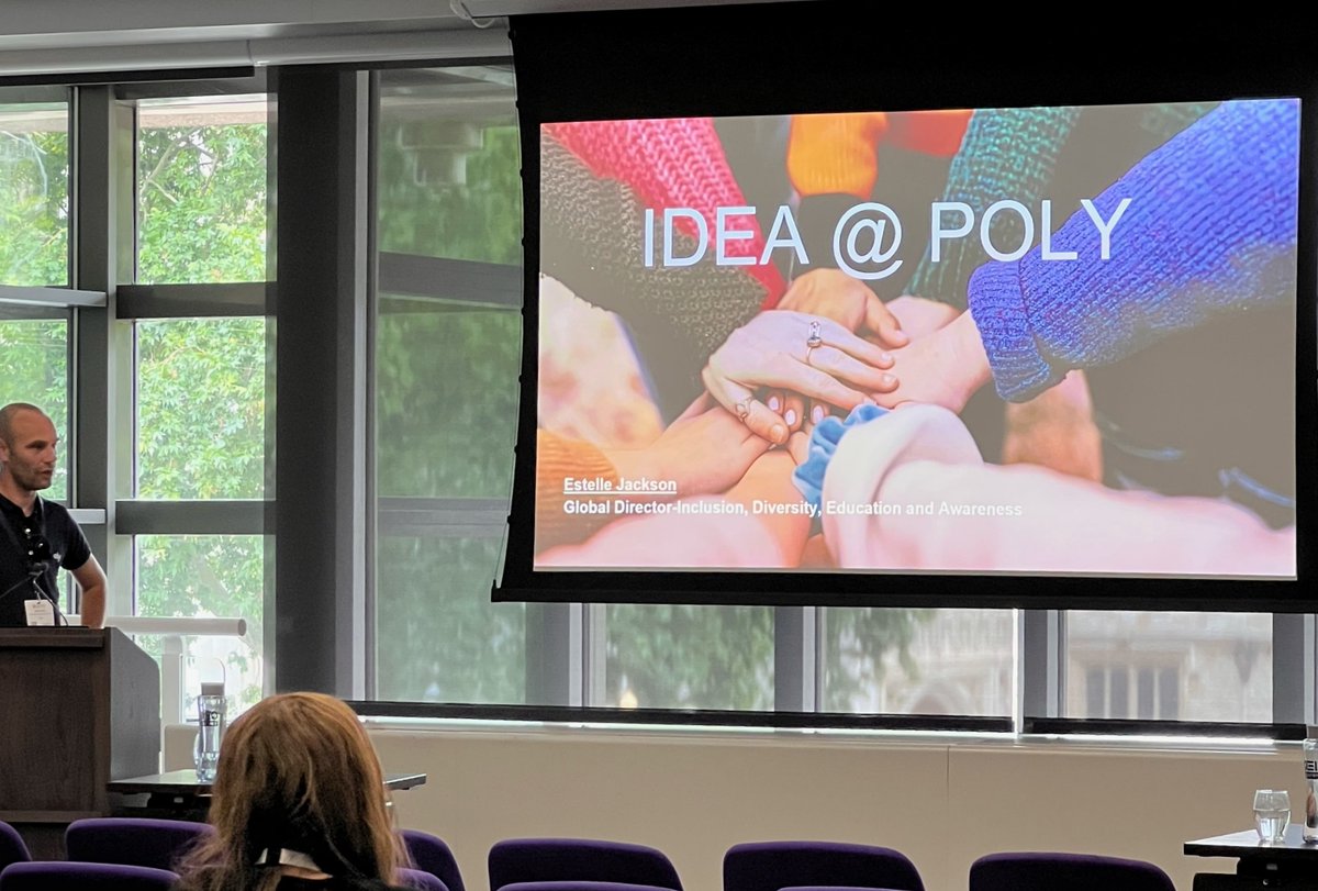 PolyCompanyNWE's tweet photo. We're delighted to be at @Public_SectorUK in London today! Our Global D&I Lead Estelle Jackson, Global Compliance Director Mark Lawson, and Environment Compliance Manager Philip Ashton held the "Caring and Contributing" session on Poly's #sustainability strategy.
#PSS22 https://t.co/MLARUr2094