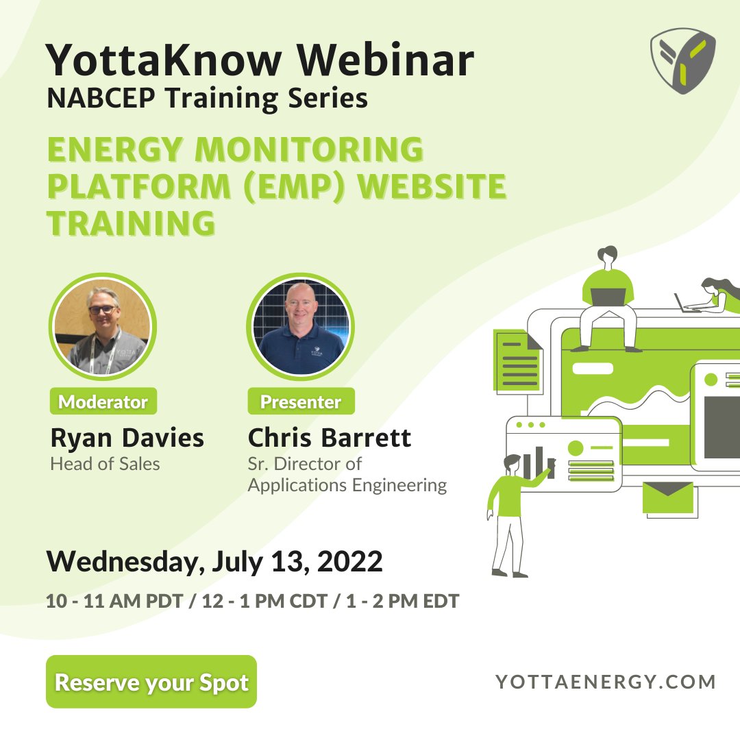 📢 We are 1 day away from our next webinar, Energy Monitoring Platform (EMP) Website Training. The webinar will be presented by Ryan Davies &amp; Chris Barrett tomorrow.

🔋 Please register at the link below to reserve your spot, as space is limited. 👇
ow.ly/RYAT50JRBUS