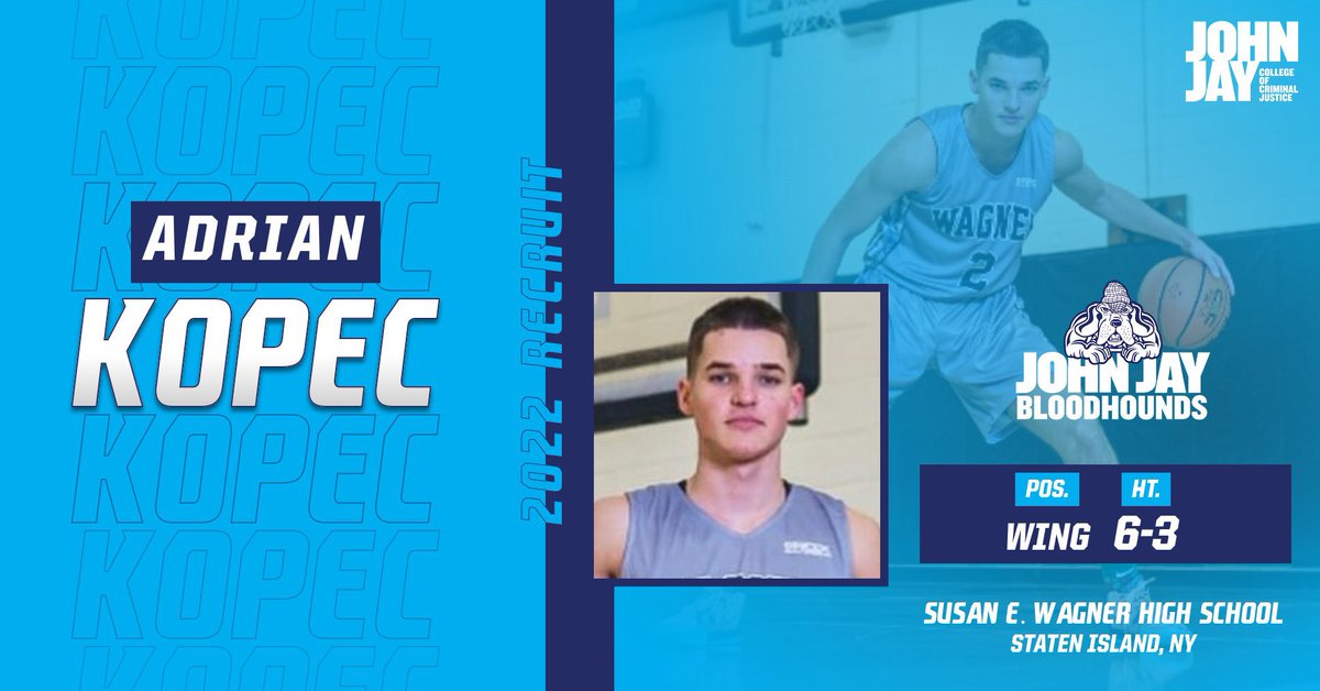 JJayAthletics's tweet image. 🚨🚨 BLOODHOUND BOUND!!! 🚨🚨

We would like to welcome our 2️⃣0️⃣2️⃣2️⃣ @JJCMBasketball recruits. 

The Athletics Department looks forward to seeing you on the @JohnJayCollege campus and compete for the Bloodhounds! 🐶🐶 

#GoBloodhounds #JohnJayCollege #JJCBound #CUNYAC #d3hoops