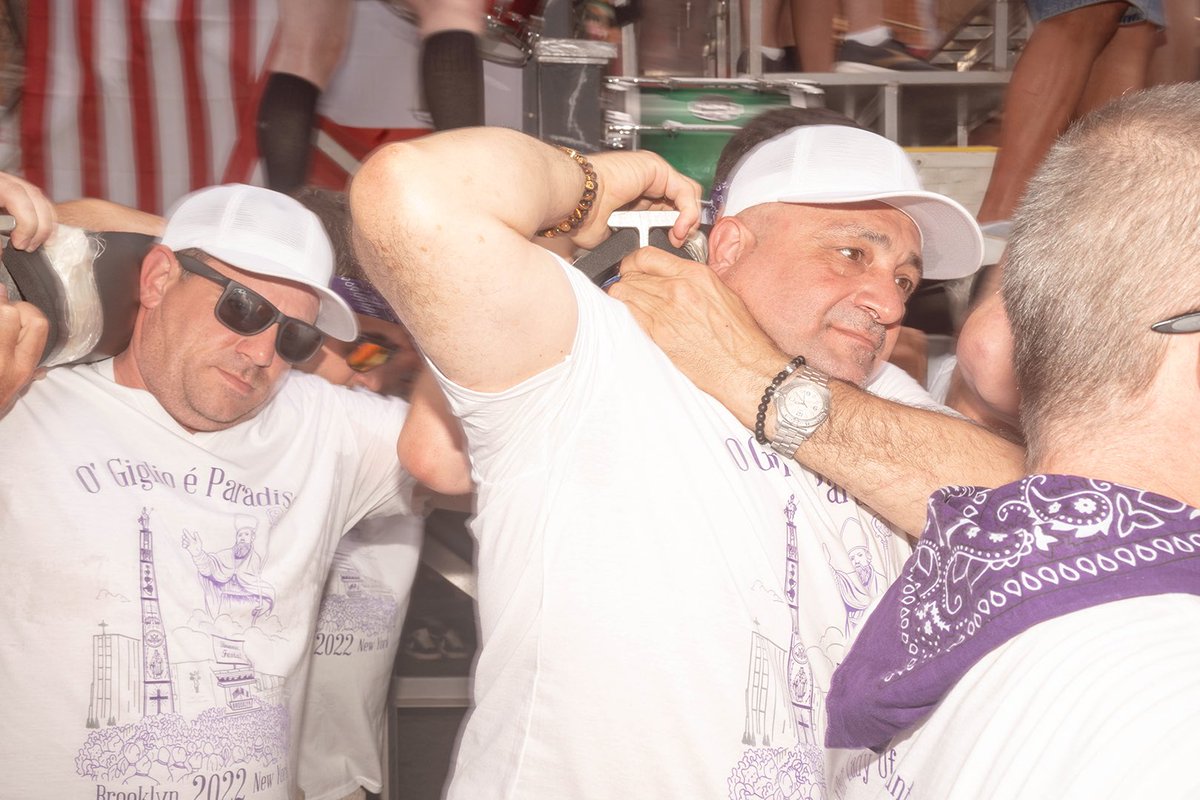 Anthonycosme's tweet photo. Feast of the Giglio in Williamsburg https://t.co/EhUVKfQvSX