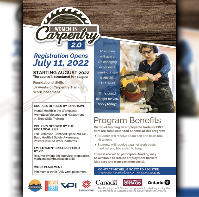 The Women in Carpentry 2.0 program starts in August 2022! This course is available for 20 women who will gain a life changing experience learning a new trade skill. Our staff will be providing Math upgrading during the Foundational Skills stage of the program.
#tradesmath