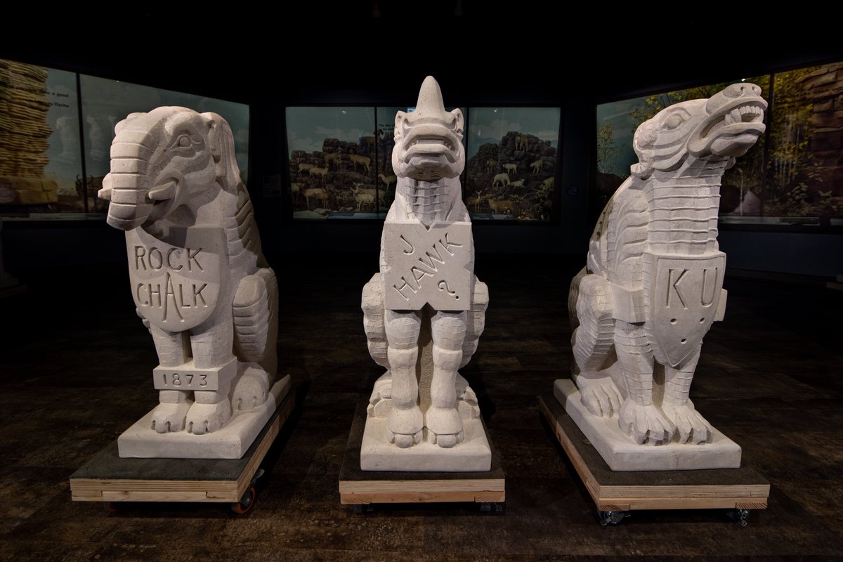 kunhm's tweet image. Last day to view the New #Grotesques is Sun., July 24! Artist Karl Ramberg will then start to custom fit the grotesques to their final home on top of Dyche Hall! The exhibit also showcases maquettes &amp;amp; sketches used in the process. Don't miss it! #RockChalkJayhawk
📸 Meg Kumin/KU