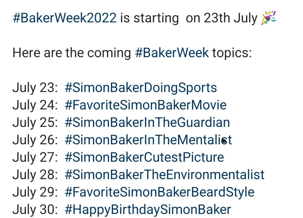 BakerWeek's tweet photo. ⚠️ Here we go: #BakerWeek2022 is starting on July 23, 2022 🥳
Thanks @HanaaAnne and @allriggedout for organizing. Also on Instagram @ simonweek🤩 Be prepared ☺️ https://t.co/YBSrRcYeIw