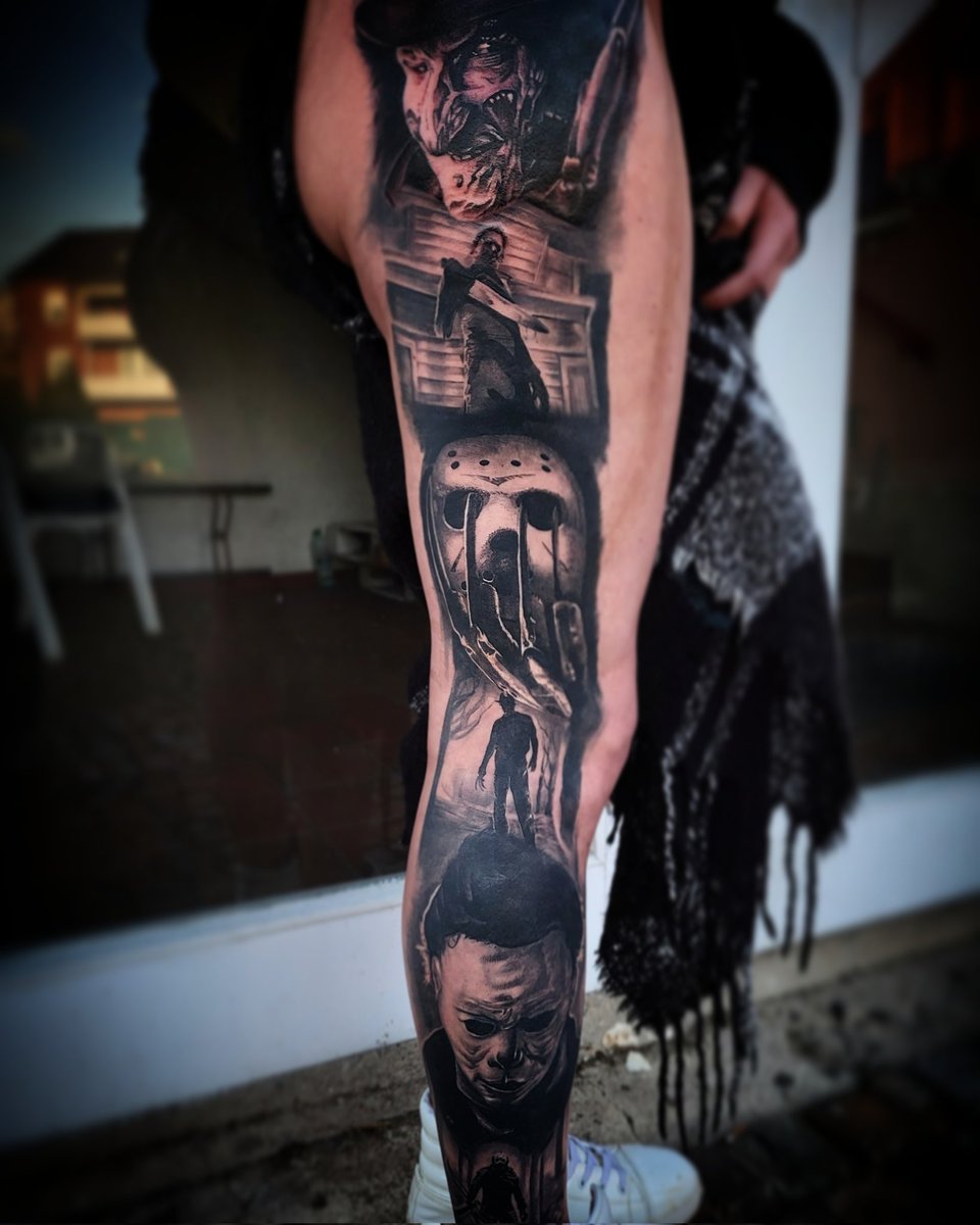Michael Myers piece by Tamas start of  Underworld Tattoo  Facebook