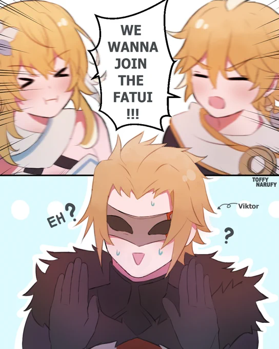 After watching all of the Fatui Harbingers showing up....

#GenshinImpact #Genshin 
 #genshinimpactfanart  #原神  
#lumine #Aether #Fatui #fatuiharbingers 