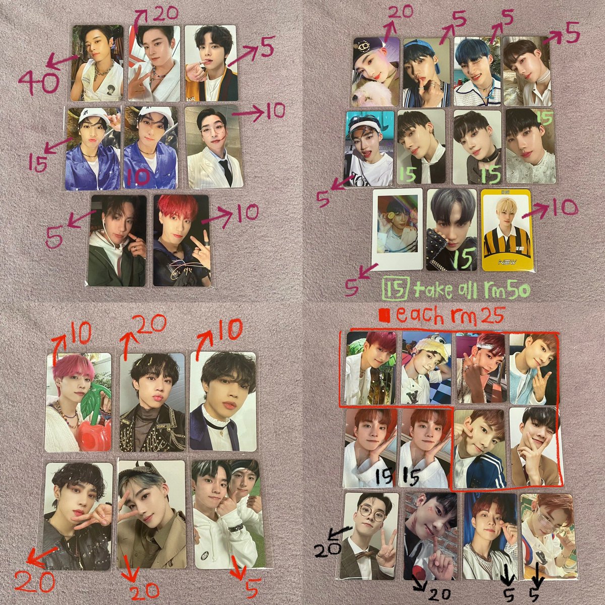 hi guys!! im selling my tbz collection ^-^
#pasartbz #pasartheboyz
- all price stated in the picture
- postage rm8 wm, rm11-15 em
- bank transfer / shopeepay  / tng ✅
- fcfs and no joy buyer please :D