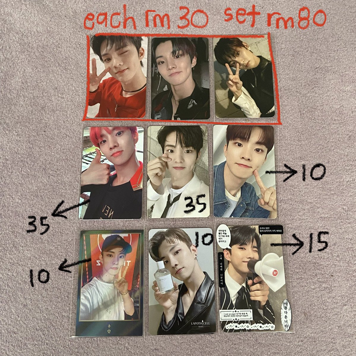 hi guys!! im selling my tbz collection ^-^
#pasartbz #pasartheboyz
- all price stated in the picture
- postage rm8 wm, rm11-15 em
- bank transfer / shopeepay  / tng ✅
- fcfs and no joy buyer please :D