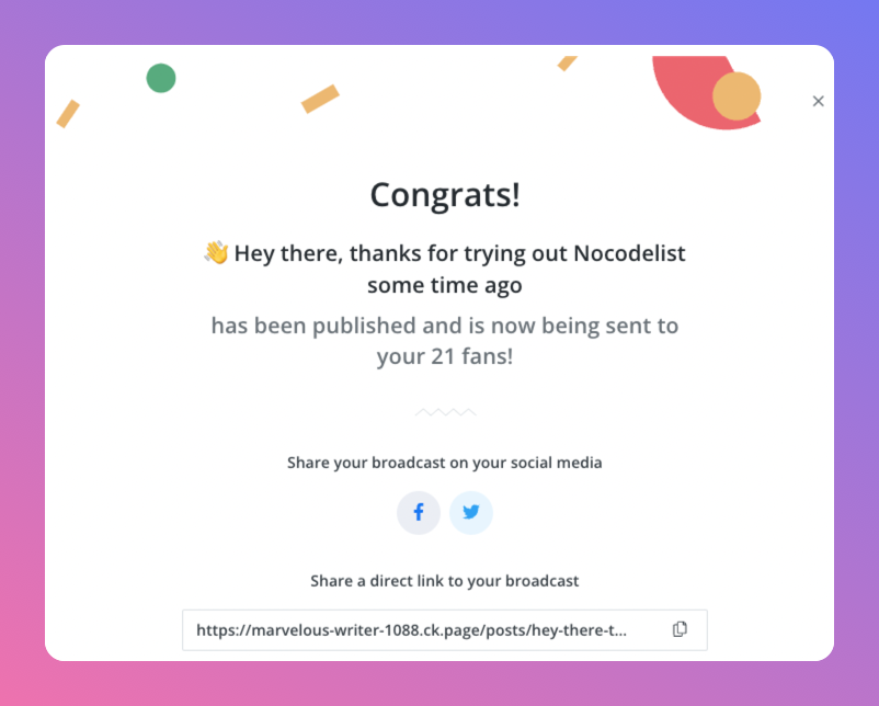 tuanphungdev's tweet photo. Just sent out my first newsletter for @Nocodelist_io with @ConvertKit 🥳

I have never done this before and I have learned so much by just building stuff last few months 😄

#buildinpublic #nocode #saas #software #tech #development #usercommunication https://t.co/pU7kI1iecp