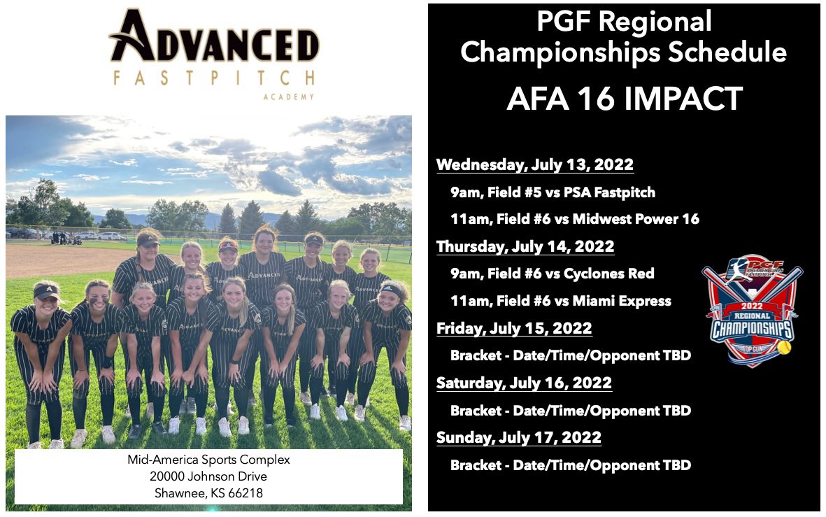 Looking forward <a href="/PGFnetwork/">PGF</a> Regional Championships hosted by <a href="/TopGunEvents/">Top Gun Events</a> #impactathletes <a href="/AFA_softball/">Advanced Fastpitch</a> <a href="/mya_russell24/">Mya Russell</a> @BraganQuinter <a href="/AudreyDryden24/">Audrey Dryden</a> <a href="/megand2024/">MeganD2024</a> <a href="/Bella21070108/">Bella</a> <a href="/SageEmerson06/">Sage Emerson</a> <a href="/emailywhitmarsh/">Emaily</a> <a href="/burdickmaddie8/">maddie</a>