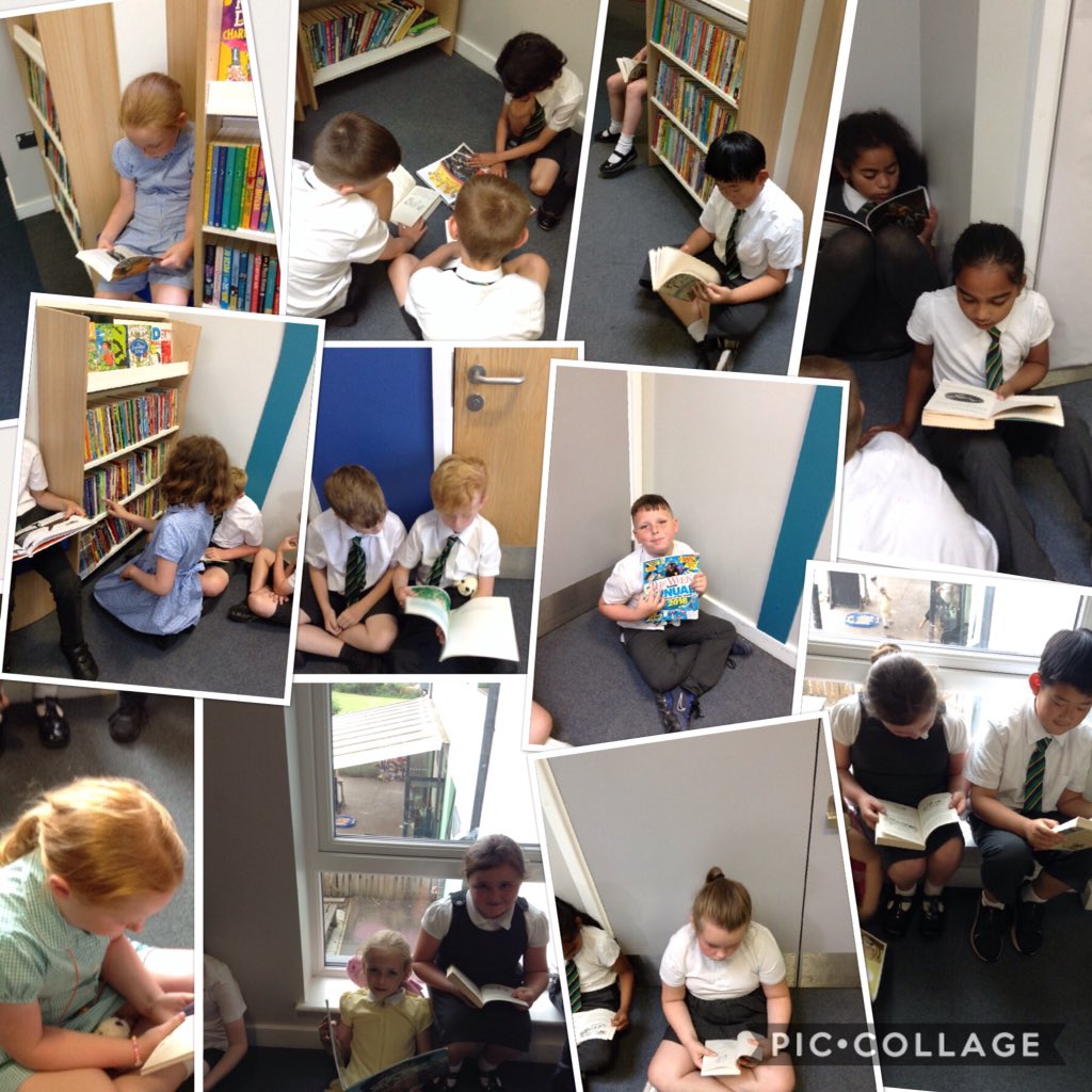 We visited our new school library this afternoon and spent time discovering and reading some great books. #everychildareader