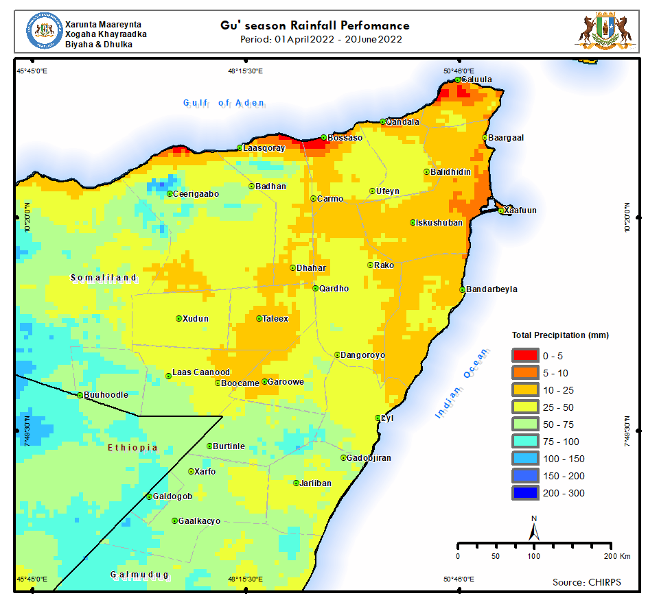 imc_puntland's tweet photo. Gu’ Rainfall Performance Updates in Puntland - (12/July/2022)

📌The overall rainfall distribution in #Puntland between March-May Gu’ 2022 ware below average, which means a failure of four consecutive rainfall seasons.

MORE: https://t.co/IBdokKHtvl https://t.co/ccFTj8dix5