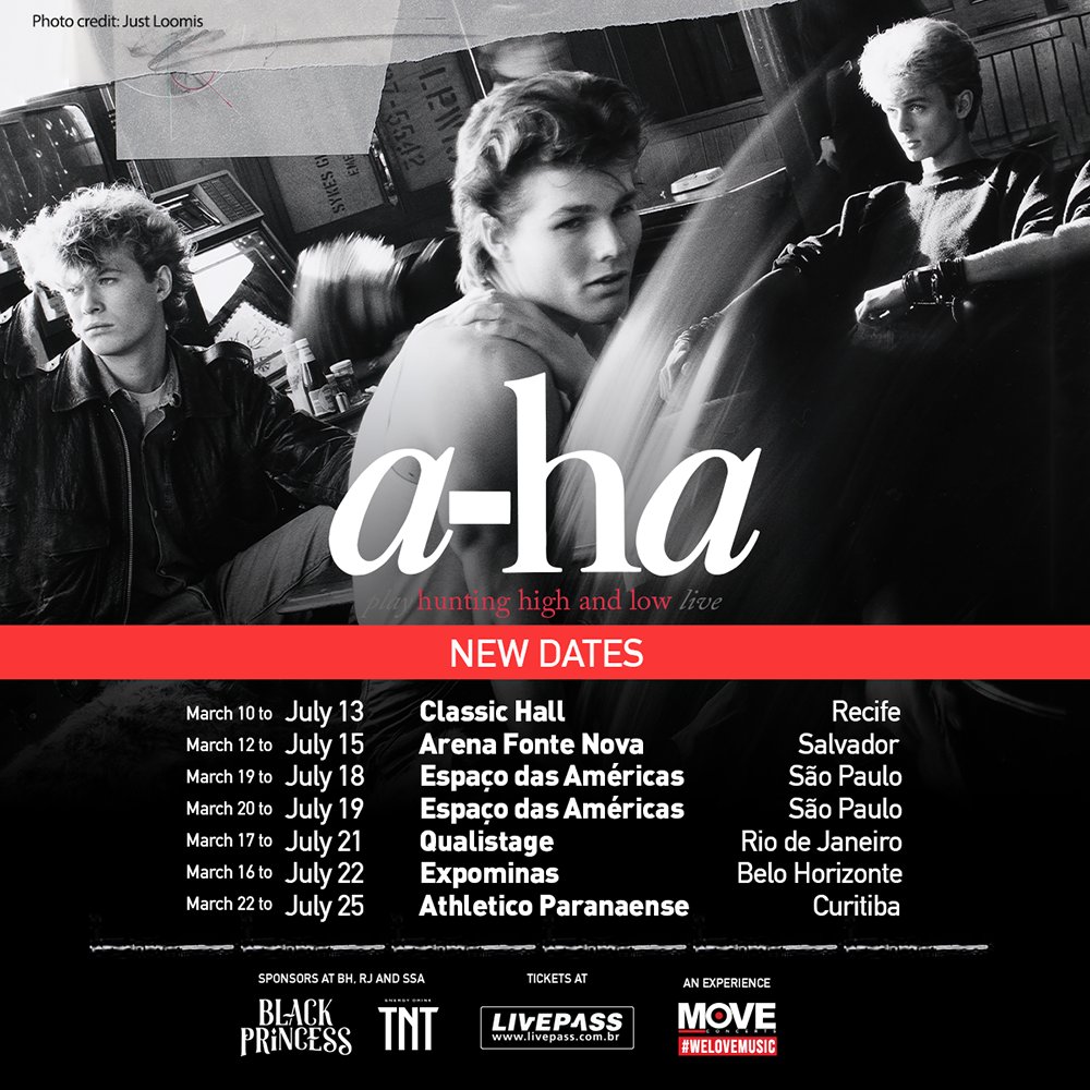 aha_com's tweet photo. BRAZIL!  After such a long wait, a-ha has arrived in your beautiful country and tomorrow is their first of seven shows in Brazil. Recife, are you ready to kick things off? 👍 If you are seeing a-ha in Brazil, let's hear from you! https://t.co/uMFltzGh8X