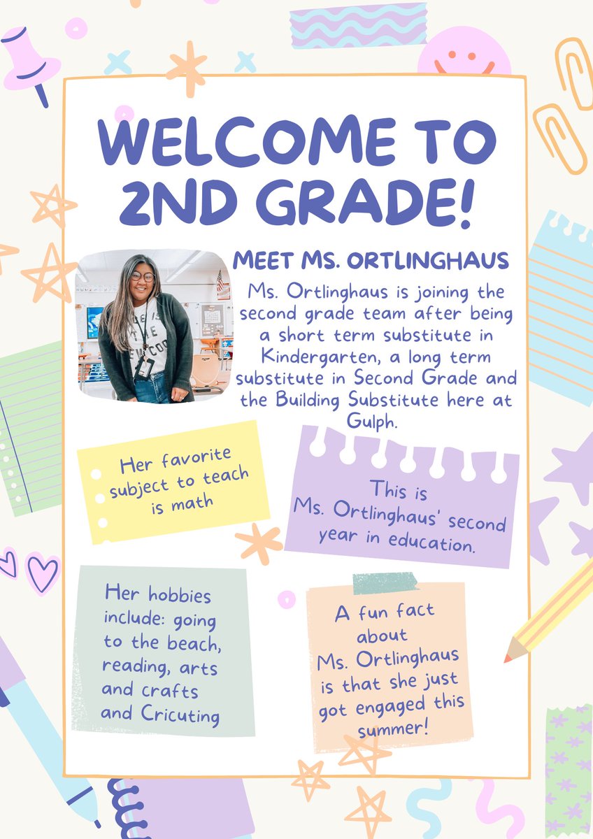 Gator Staff Spotlight!🌟🐊

This week’s staff member is Ms. Ortlinghaus! Although Ms. O is already a part of our Gulph family, we would like to welcome her to the second grade team officially! 🏝💍✏️ <a href="/MsOrtlinghaus/">Rachel Ortlinghaus</a> <a href="/gulphedugator/">Mr.Dickerson</a>