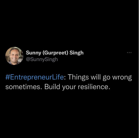 dinisguarda's tweet photo. #EntrepreneurLife
Things will go wrong somatimes.
Build your #resilience.
Sunny Gurpreet Singh
@SunnySingh
The founder of #RoundGlass, #Edifecs and creator of '#WholisticWellbeing'
https://t.co/Ui6P2NME1q
#wellbeing
CC @thomaspower @RoundGlass_ @HiltonSupra @openbusinesshq https://t.co/fDZkDHBSKF