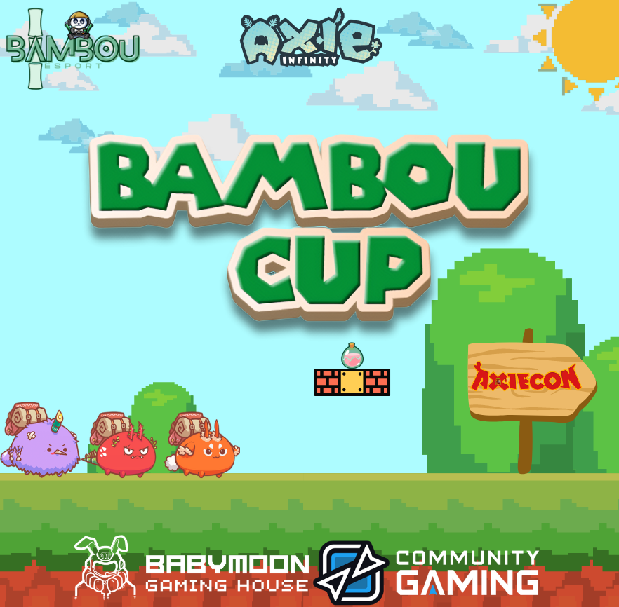 BamBouEsport's tweet photo. BamBouCup: Road to Axiecon✈️🇪🇸

Come and test your skills in a format similar to world championships @AxieInfinity

Put the strategies you have developed into practice, come and test your new compo and try to win some of the $400 at stake👇

https://t.co/67UvTip3Kw

@EsportsAxie https://t.co/nhRDs2VEYU