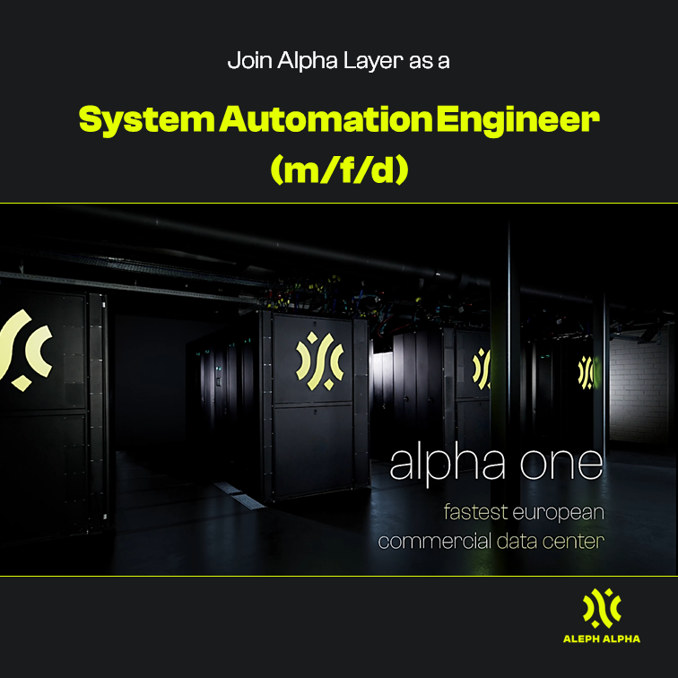 Aleph__Alpha's tweet photo. Can you operate the fastet machine of its kind? Look no further.

Apply here: https://t.co/bWRbtyFq4u

#writtenbyahuman
#writtenbyalephalpha https://t.co/lMe37B6l94