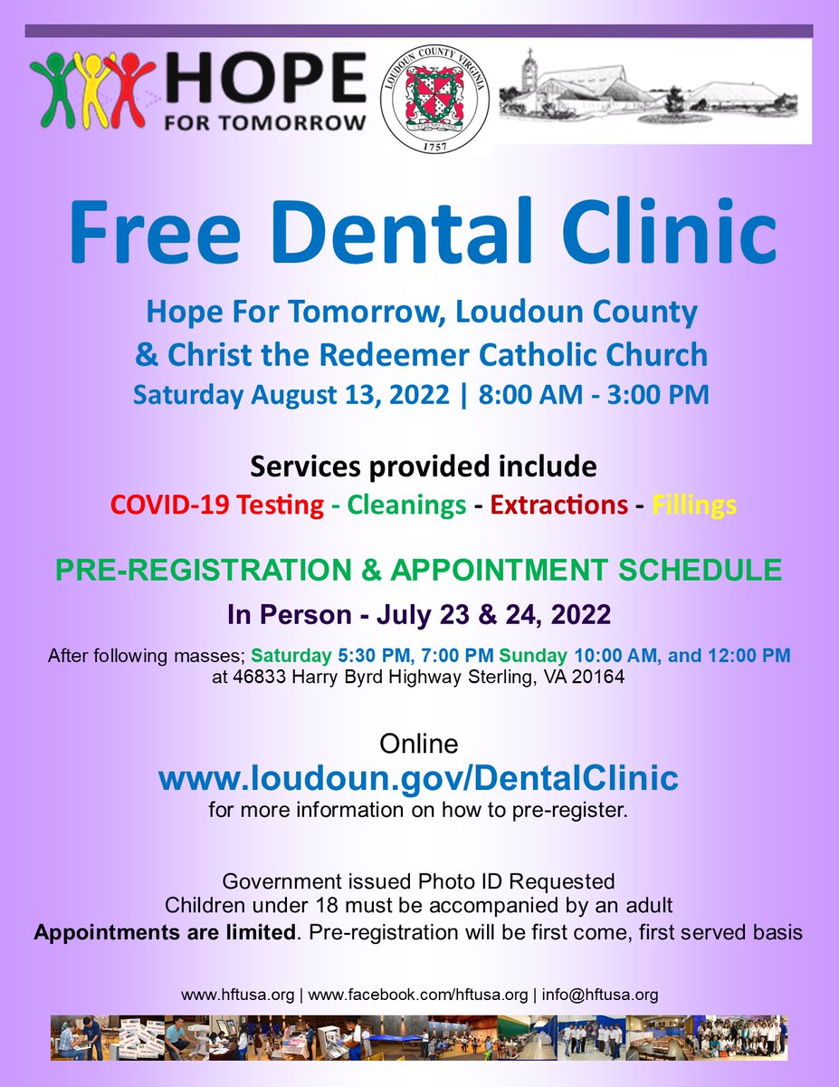 RVHCounseling's tweet photo. #Ramily, do you know someone who could use the assistance of a FREE DENTAL CLINIC?  Please pass  the following information on.

#RollSide #1inLoudoun #TheHerd #DoGoodInYourNeighborhood #LoudounCounty https://t.co/R8pEw428xO