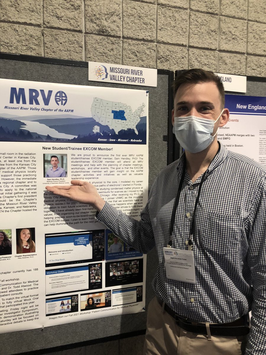 AbbyBesemerPhD's tweet photo. Come check out the @MRV_AAPM history poster featuring @Smendley our very first student/trainee Chapter EXCOM member! Sam’s been helping plan chapter meetings and was involved in organizing the @MRV_AAPM night of public engagement! #AAPM2022 #DC @UNMC https://t.co/Gom4hbx7Xi
