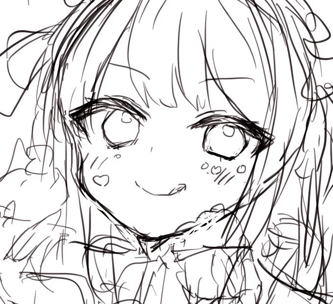 十中八九変わるけど柚葉ちゃんの誕生日に描きたかったざっっくりすぎるラフでも置いておこう 