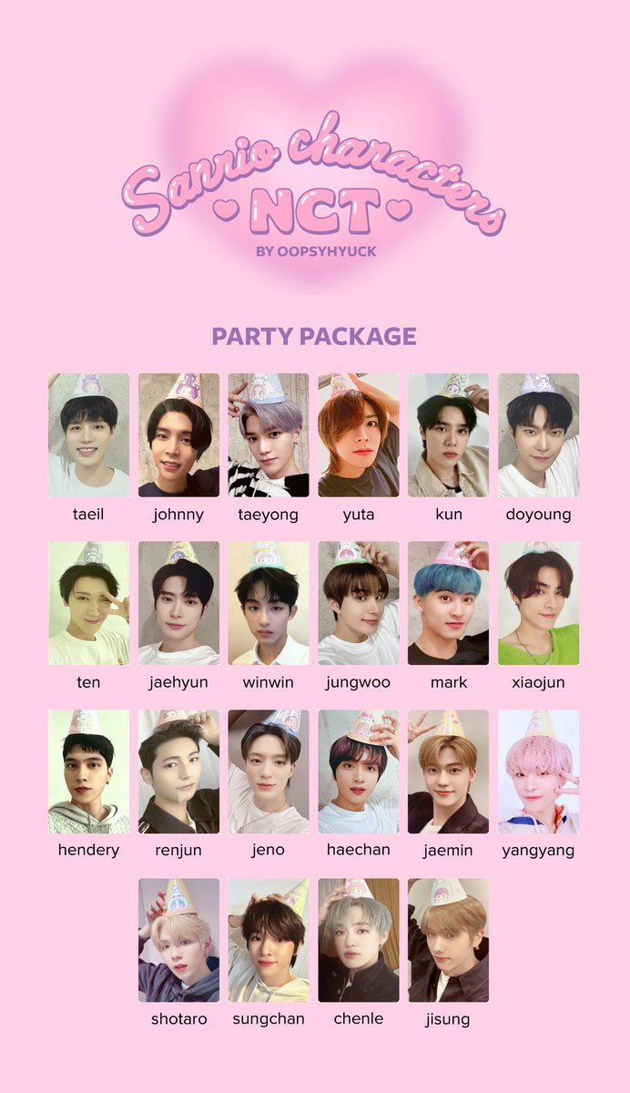 caitlin on Twitter "nct x sanrio party package photocard template also