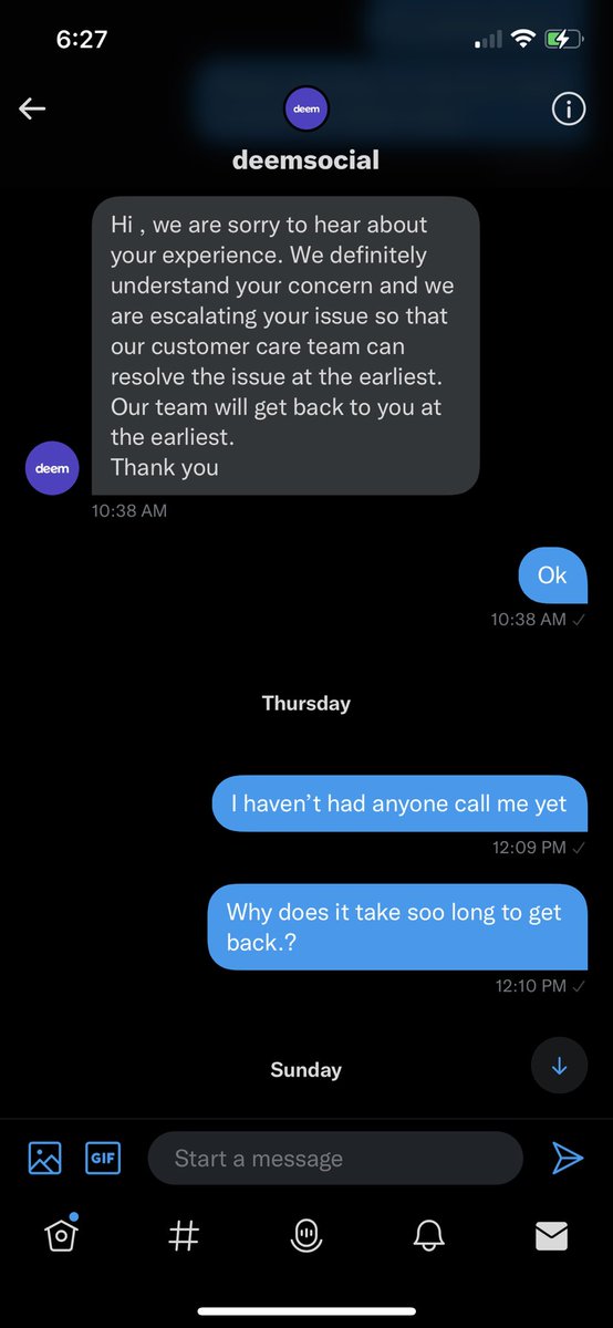 DanielDsilva95's tweet photo. @deemsocial this is what horrible customer service looks like. https://t.co/AptsCFHy3v