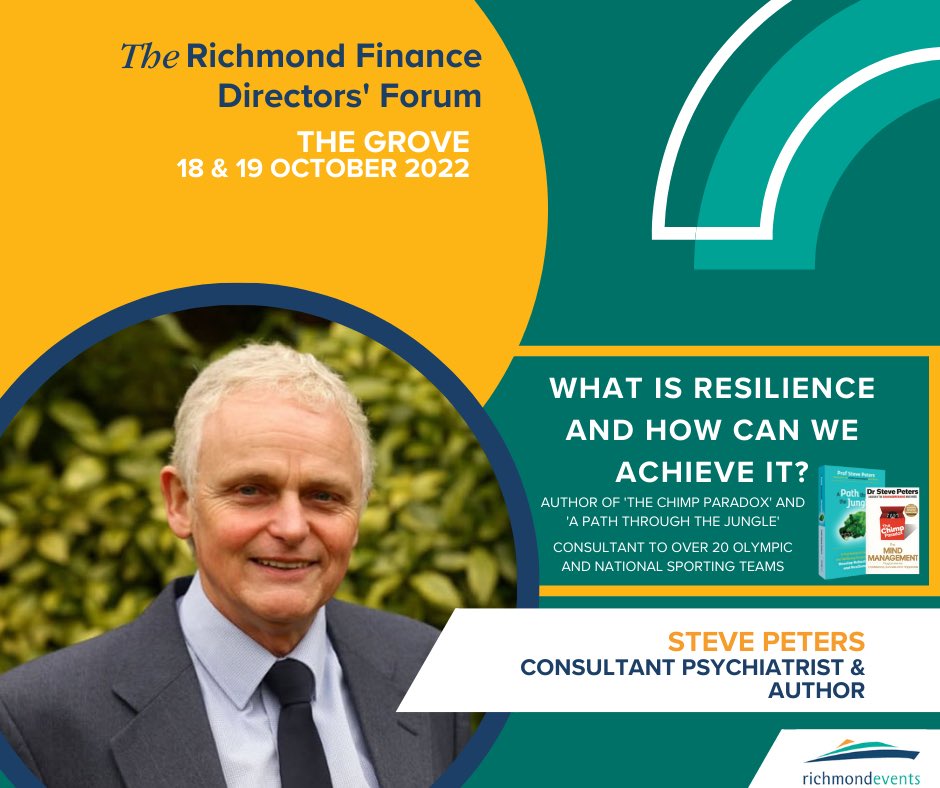 We are thrilled to announce our Second Day Keynote speaker at <a href="/TheFDForum/">The Richmond Finance Directors' Forum</a> - Professor Steve Peters, who will discuss the functioning of the human mind using his Chimp Management Mind Model.

To attend free-of-charge,
please contact Georgia at gbrown@richmondevents.com