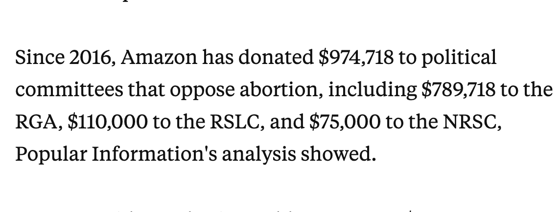 ravenbookstore's tweet photo. Happy Prime Day, remember that Amazon supports the politicians that are overturning abortion access https://t.co/1SGdjYHH1b