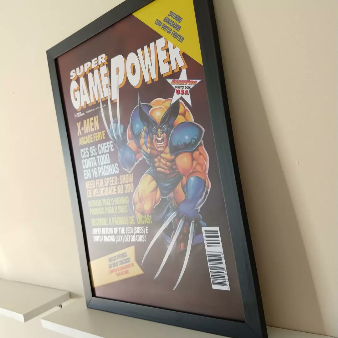 FinalFrameQ's tweet photo. Saudades das revistas antigas de videogame? Segue a reprodução da capa número 11 da saudosa Super Game Power.😎
#quadrosdecorativos #supergamepower #revistasretrogamer #retrogaming #retrogames #retrogamer #Wolverine https://t.co/lhPkg8sV03