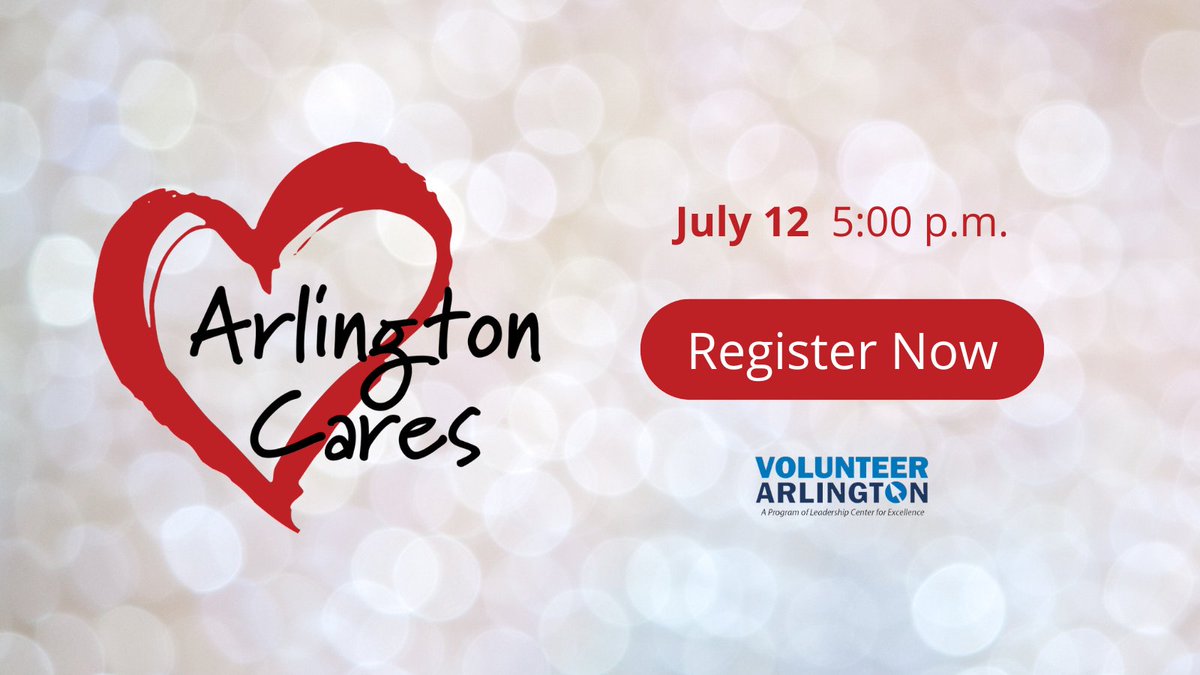 Celebrate volunteerism with us tonight at 5:00 p.m. at our annual #ArlingtonCares event to honor the 2022 Volunteer Award Winners. Register for this virtual event at bit.ly/3aQ53Bj.  #arlingtonva
