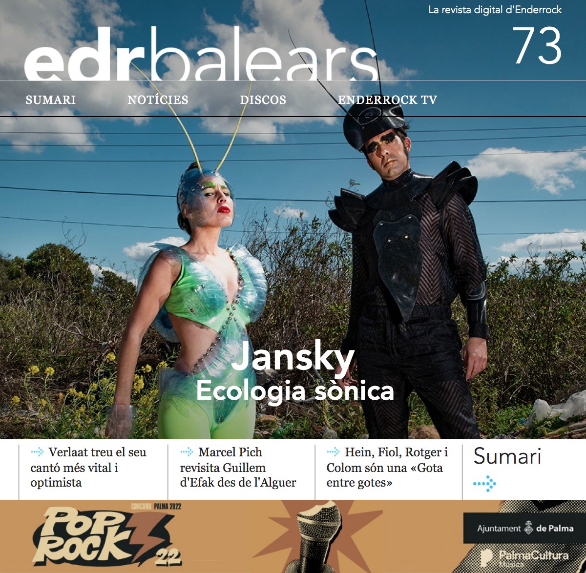 enderrock's tweet photo. Ja tenim aquí l'EDR Balears #73 amb @radiojansky en portada!🦗 També repassa continguts sobre:
-@verlaatgrup
-@MarcelPich
-#Gotaentregotes: @mariaheinpuig, @clarafdols, @margarotgerR i #JuliaColom
-@Abeniara_
-#ConcursPopRock @ajuntpalma
-@reggaetonpare
https://t.co/sZ03OfSlLY https://t.co/Cx7KuGI2Jd