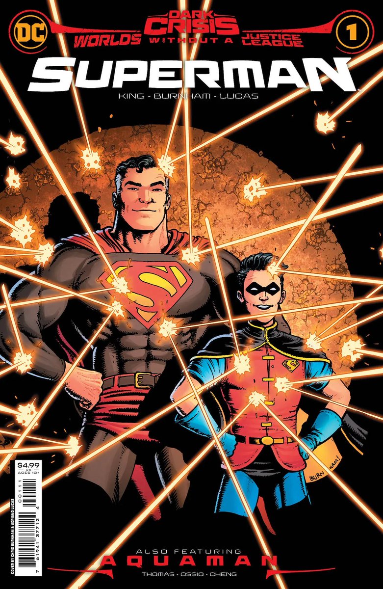 TomKingTK's tweet photo. Superman Dark Crisis #1 is out today. It’s about fathers and sons. Stunning art by @TheBurnham. https://t.co/ucv2p0ZonJ
