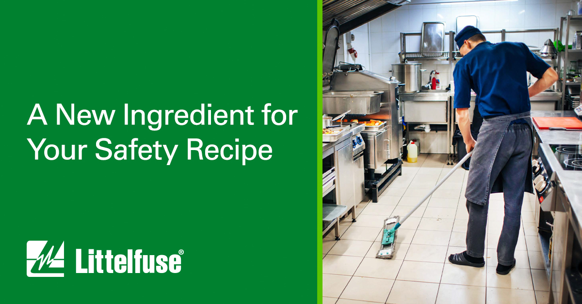 Littelfuse's tweet photo. Commercial kitchens + wet environments + movable equipment with cords = potential for electrical shock. Protect workers with the SB5000: https:/www.Littelfuse.com/SB5000
#SB5000 #ShockBlock #GFCI #ElectricalShock#CommercialKitchen https://t.co/cy9HOqDKgM