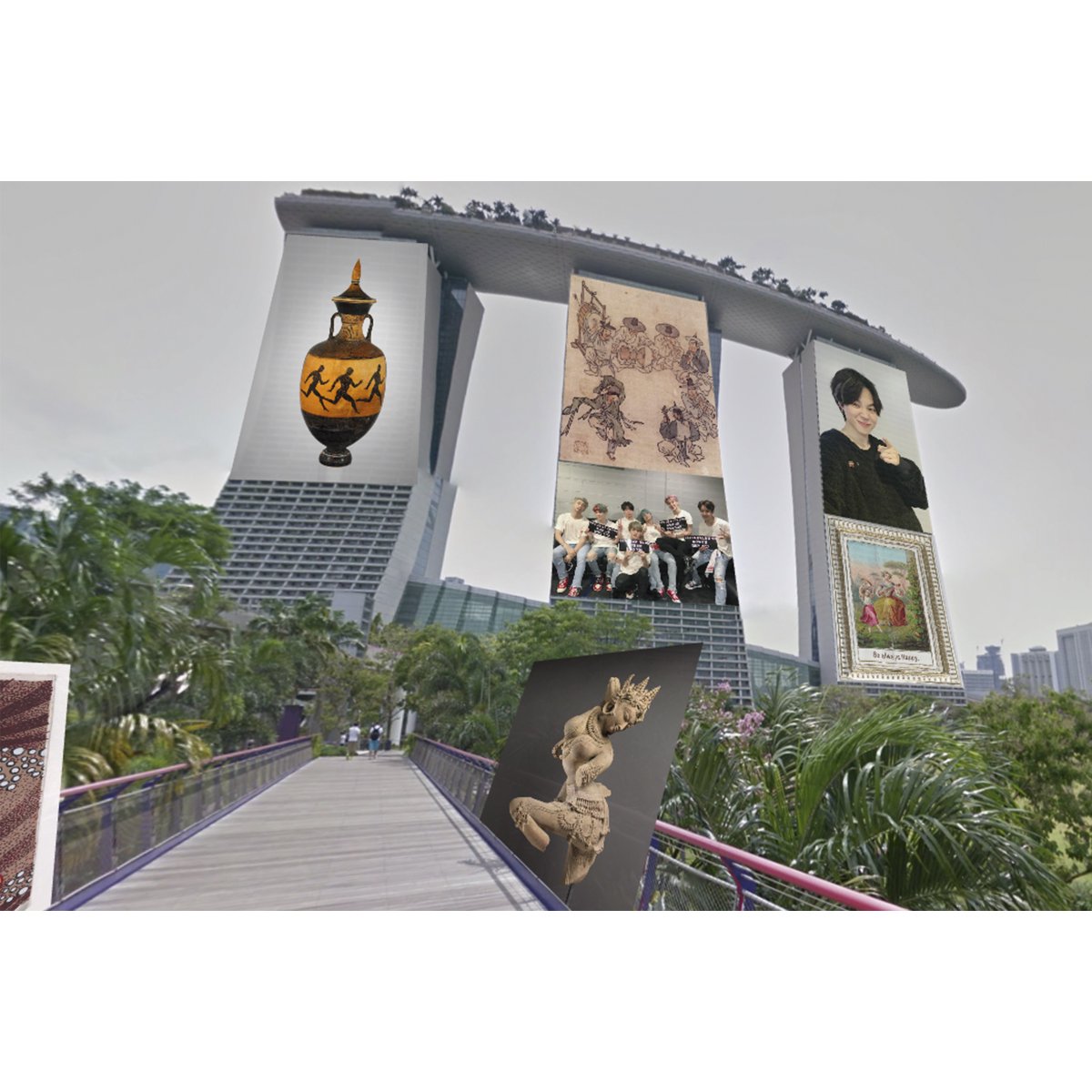 CSBFineArts's tweet photo. @BTS is celebrating its ninth anniversary with a collaboration with Google Arts. The new BTS x Street Galleries street-view experiment through Google's Arts &amp; Culture platform brings viewers on a virtual tour of the art, featuring 14 iconic locations curated by the supergroup. https://t.co/F9krDZ0ZQ7
