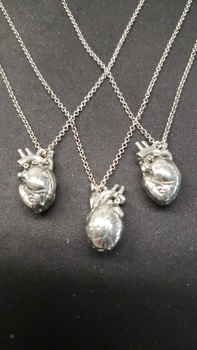 TheEvolutionNYC's tweet photo. Anatomical Heart Pendants are back in stock! Get yours today! https://t.co/8JZMRg2xpj