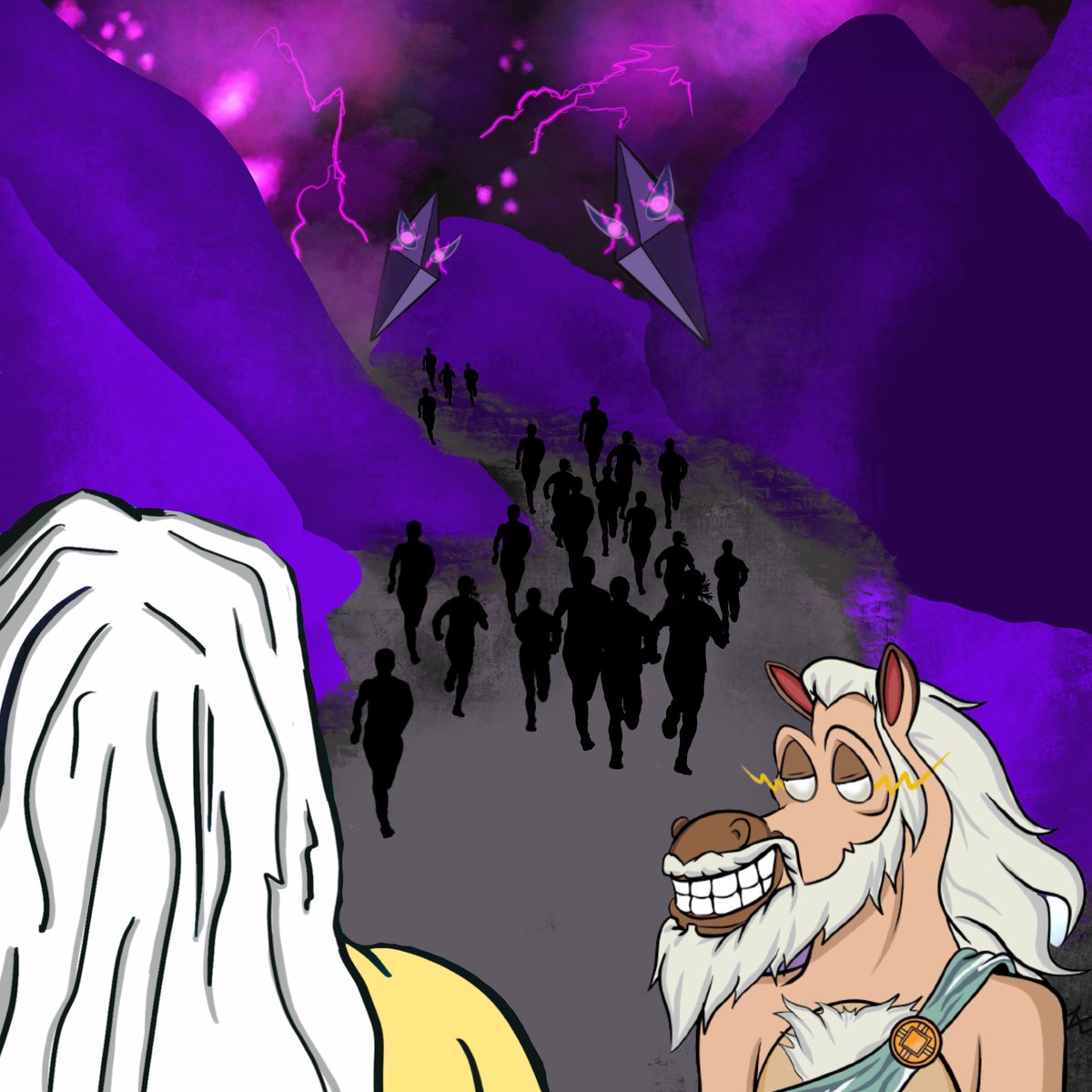 CronoGods's tweet photo. Can @CronoGods & @LazyHorseRC save cryptonian from the gas demons?? Catch up on our story. https://t.co/yjQeKuro05 #VRCOMIC strip #crolympus #lazyworld soon launch! #letscro #letsbar https://t.co/kQlZuf2SnH