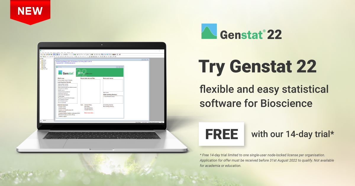 vsni's tweet photo. Not yet trialled Genstat?

If you're looking for easy-to-use data analysis software that guides you to use statistics correctly and effectively then we feel sure #Genstat 22 will be of benefit to you!

Visit https://t.co/QsPEHBgBid or request a free trial at info@vsni.co.uk https://t.co/fU0nQhsSpa