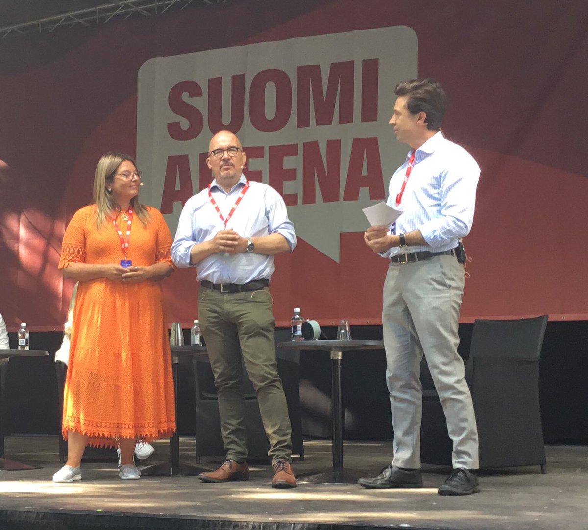 Suojelupoliisi's tweet photo. Kiitos kaikille katsojillemme Porissa ja verkossa! SuomiAreena jatkuu - tutustu myös muihin kiinnostaviin keskusteluihin. #Kyberturvallisuus on esillä erityisesti perjantaina. @SuomiAreena https://t.co/zB3GdZqo1h