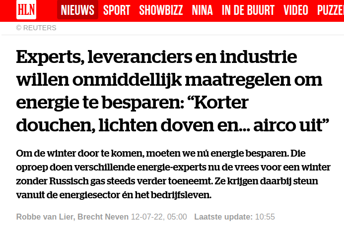 AsterBerghe's tweet photo. Enkele maanden terug maakten ze ons nog wijs dat wij niks gingen voelen van die sancties tegen Rusland omdat "wij in België nauwelijks gas invoeren uit Rusland". https://t.co/CXPYb84nEa