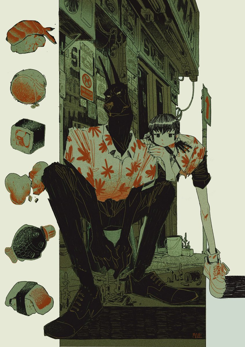big_squid_man's tweet image. Ellooo #PortfolioDay ! Im Squiddy, I draw messy settings and dead eyed dogs!