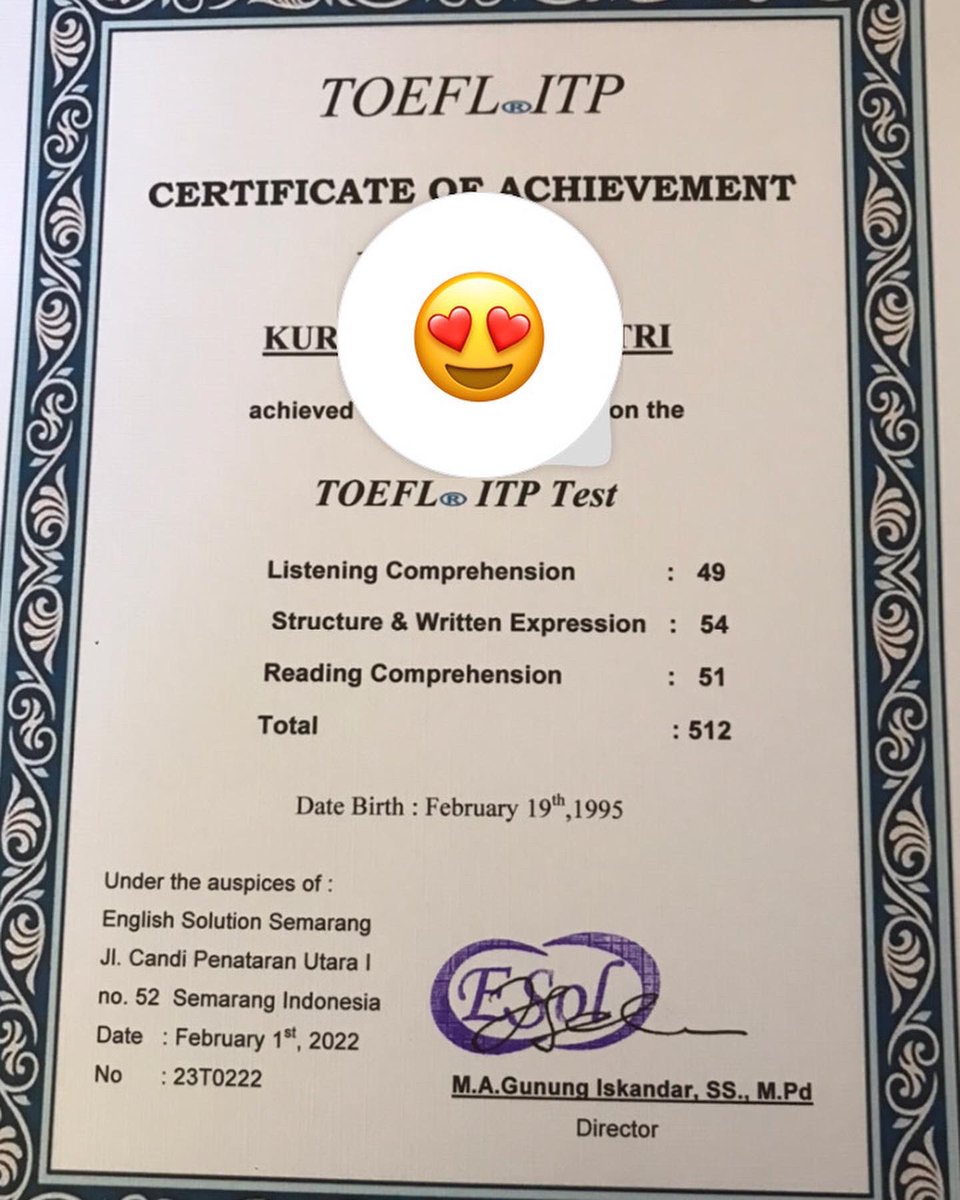 onionringsxxx's tweet image. Yuk yang minat toefl esol. Bisa buat cpns bumn beasiswa loh. Jenis toefl antara lain itp pbt ibt ielts
Bisa request nilai minat wa aja ya 08886542963