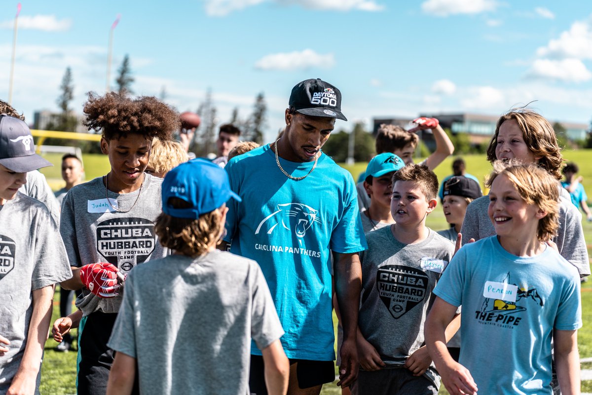 JDunk12's tweet photo. Carolina Panthers RB Chuba Hubbard gives back to Edmonton’s youth, plans to expand camp across Canada 

https://t.co/fm7TbNFE7d

#Carolina #Panthers #KeepPounding #NFL 

📸: @1912Studios https://t.co/LPKwmmaPwf