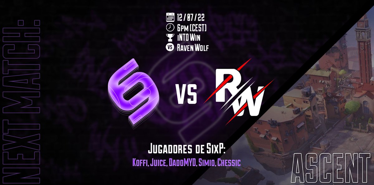 En 1h empezamos a retransmitir el partido en nuestro canal de twitch (twitch.tv/sixpesports)