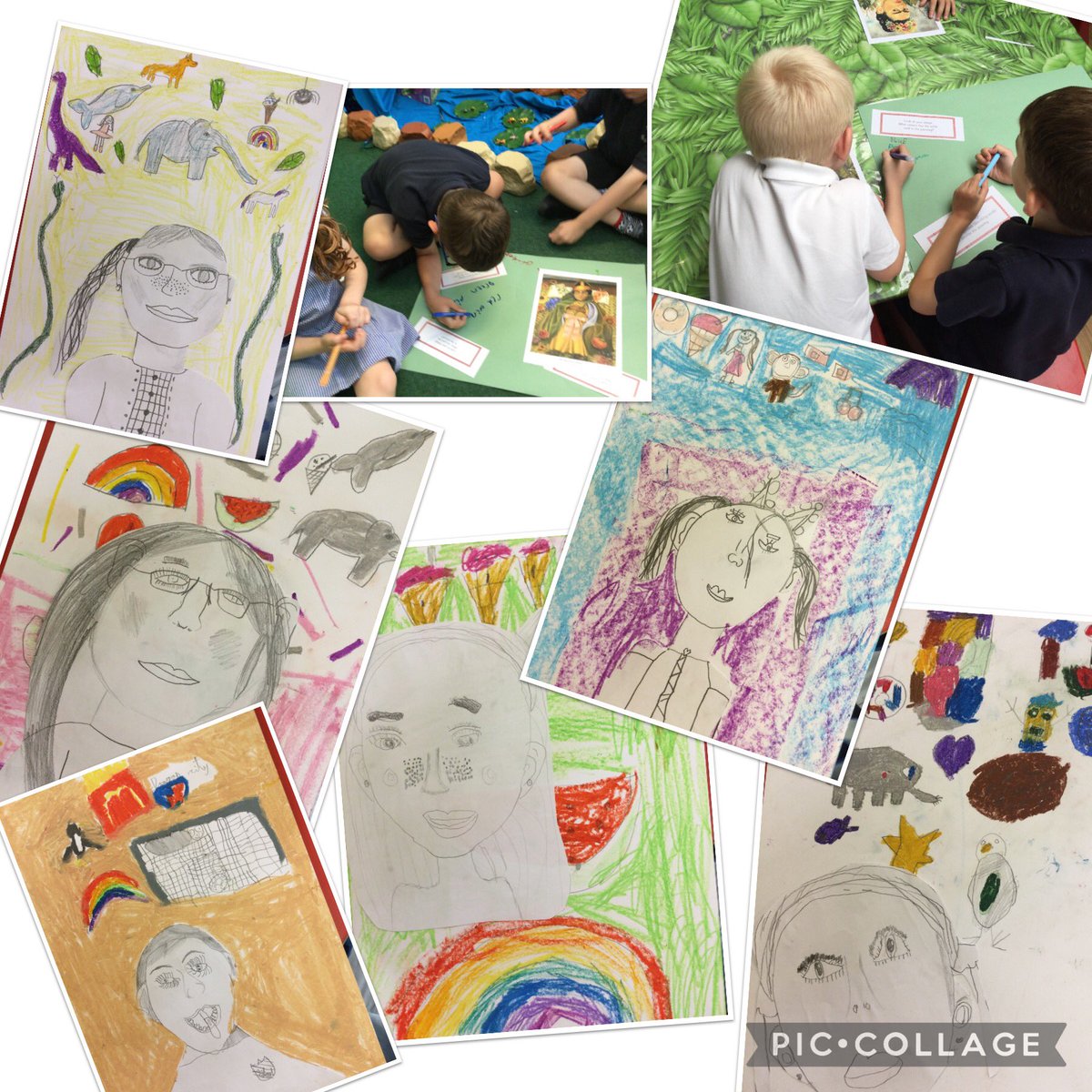 Amazing Frida Kahlo inspired self portraits surrounded by the things the children like/enjoy! <a href="/BottesfordIS/">Bottesford Infants</a>