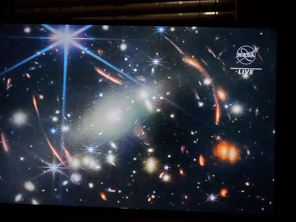 Just wrapping my head around this. A section of our #Universe over 13 billion years ago. No #Earth at this moment in time. No words for this. Photogs, this camera requires no long exposure. Just wow. Waiting for the reveal of the next 5. #Nasa #NASAWebb #JamesWebbSpaceTelescope