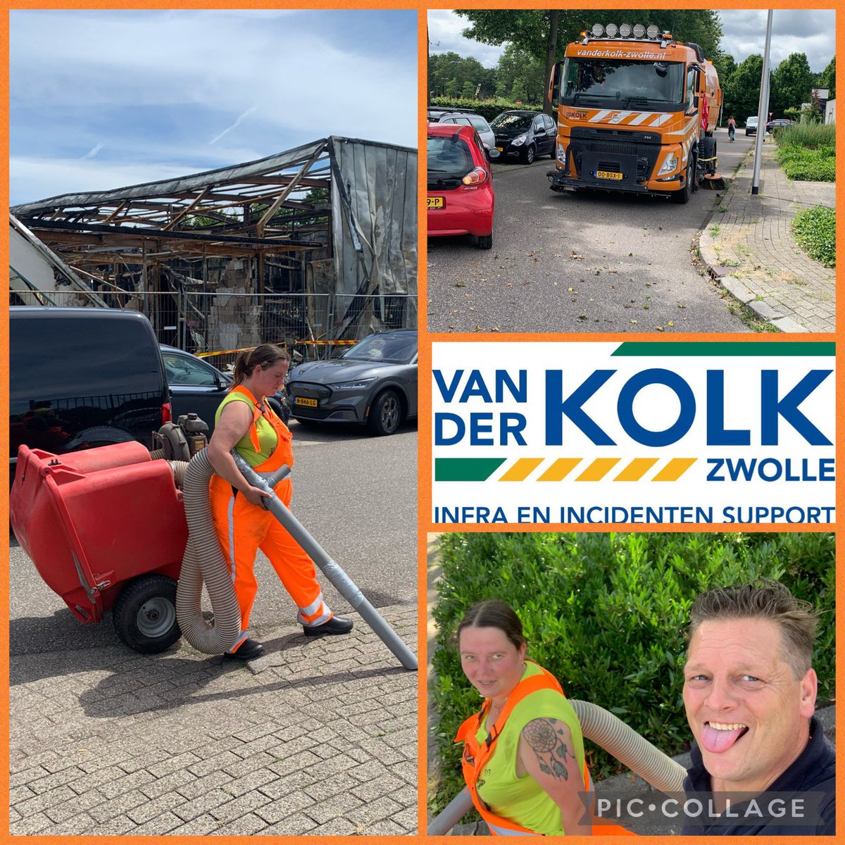 Maandagavond was een grote brand. Gister en vandaag met meerdere mannen en dame de brandresten opgeruimd bij het ziekenhuis en achterliggende wijk. 

vanderkolk-zwolle.nl

#veegwagen #wegdekreiniger #zuigapparaat #oranjeleger #orangepower #kolkzwolle #alshetechtschoonmoetzijn