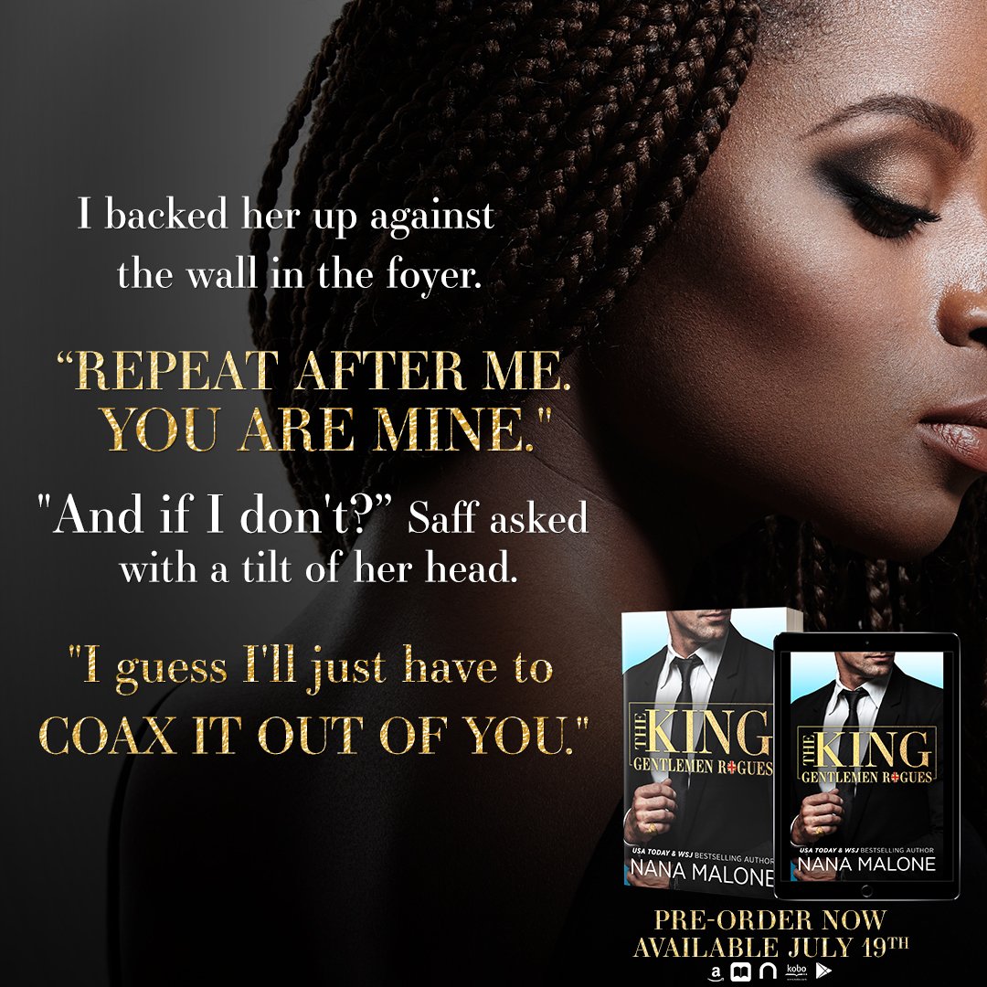 Isha C. (@ishac15) on Twitter photo #TeaserAlert
#ComingSoon
What's worse than a gorgeous one-night stand who doesn't remember you? Having to pretend to be his wife. For work.
The King by <a href="/NanaMalone/">Nana Malone</a> is releasing 7/19/2022!
m.facebook.com/story.php?stor…
<a href="/valentine_pr_/">Valentine PR & Literary Management</a> <a href="/ReadingIsOurPas/">Tracey of ReadingIsOurPassion</a> <a href="/angelhealer422/">demetra Iliopoulos</a> #TeaserAlert
#ComingSoon
What's worse than a gorgeous one-night stand who doesn't remember you? Having to pretend to be his wife. For work.
The King by <a href="/NanaMalone/">Nana Malone</a> is releasing 7/19/2022!
m.facebook.com/story.php?stor…
<a href="/valentine_pr_/">Valentine PR & Literary Management</a> <a href="/ReadingIsOurPas/">Tracey of ReadingIsOurPassion</a> <a href="/angelhealer422/">demetra Iliopoulos</a>