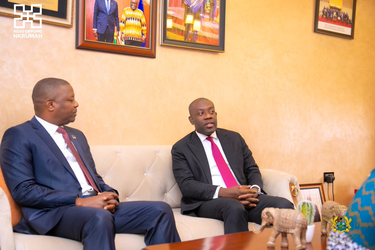 konkrumah's tweet photo. The Malawi Minister for Information, Hon. Gospel Kazako paid a courtesy call on me in Accra, Ghana while in the country for a working visit. 

Malawi and Ghana have agreed to share best practices on the implementation of access to information laws and digital migration. https://t.co/pe1YHzc1Ck